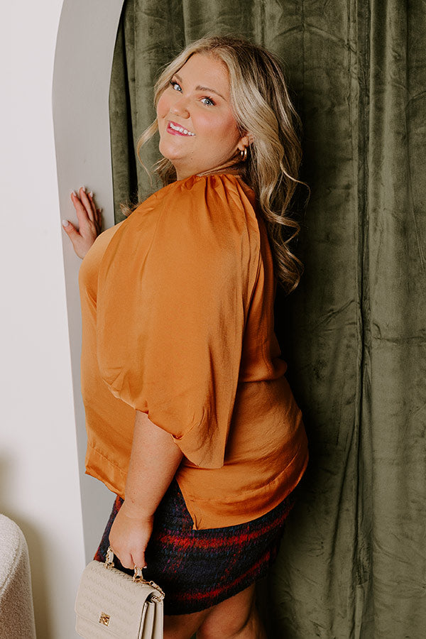 Across The World Shift Top In Rust Curves Image - 3