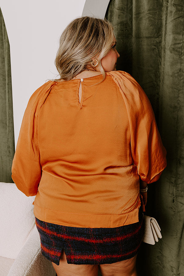 Across The World Shift Top In Rust Curves Image - 4