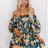 Happy Haven Floral Mini Dress in Teal Image - 1