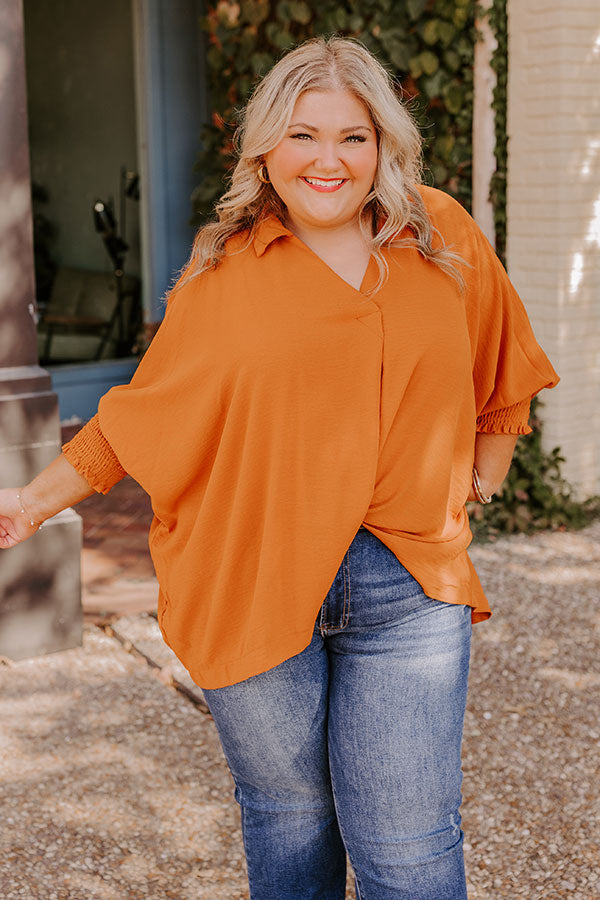 Luxe Lane Shift Top In Pumpkin Curves Image - 3