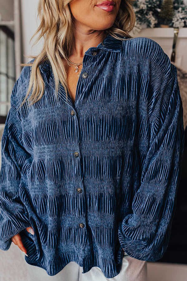 French Feelings Velvet Button Up Curves Image - 2