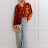 Amazing Views Velvet Top in Rust Image - 1