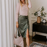 Autumn Harmony Faux Suede Skirt In Forest Image - 1