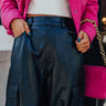 The Jenika High Waist Faux Leather Cargo Pants Image - 1