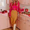 On The PR List Button Up In Fuchsia Image - 1