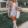 Harvest Cheer Plaid Jacket In Grey Image - 1