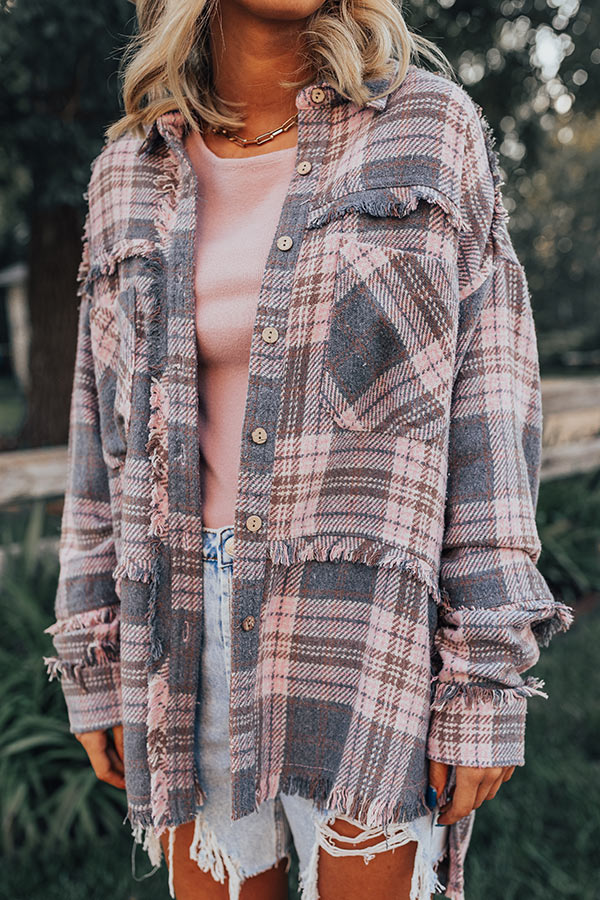 Harvest Cheer Plaid Jacket In Grey Image - 5