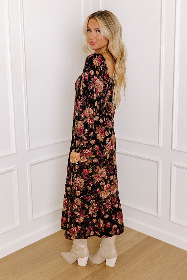 Hand In Hand Through It All Floral Midi Image - 2