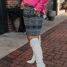 The Parker Houndstooth Skirt Curves Image - 1