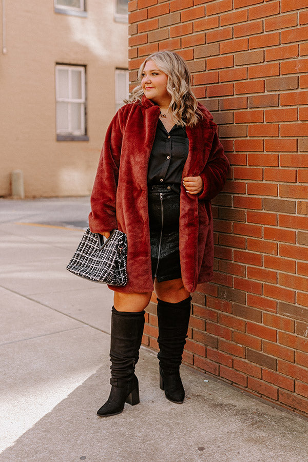 Guest To Impress Faux Fur Coat Curves Image - 1
