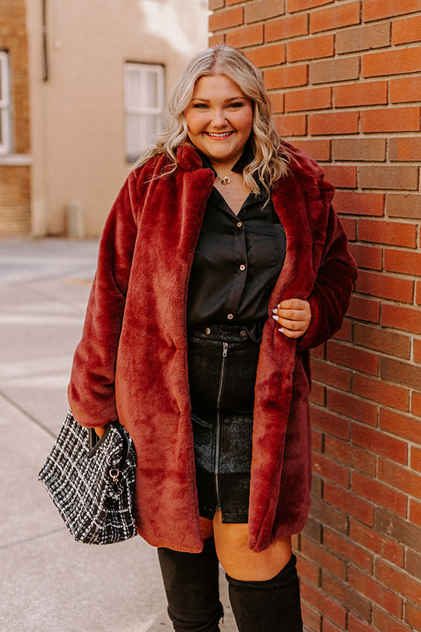 Guest To Impress Faux Fur Coat Curves Image - 2