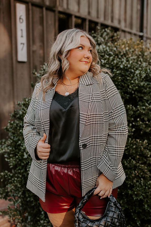 Dare To Dream Houndstooth Blazer Curves Image - 5