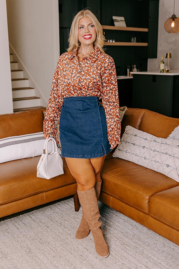 Dare To Dream Floral Button Up Curves Image - 5