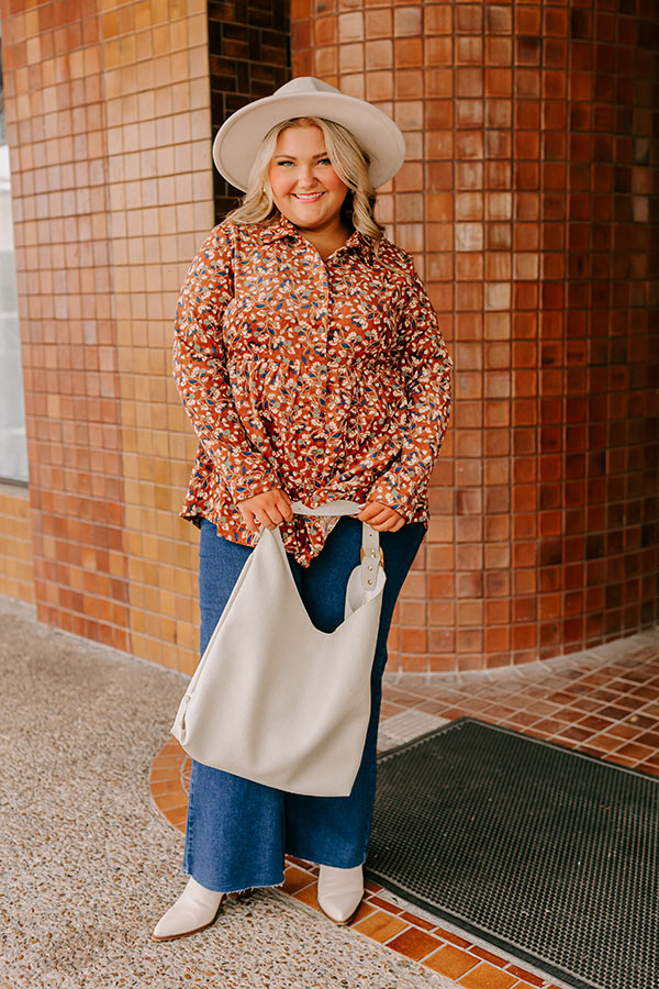 Dare To Dream Floral Button Up Curves Image - 4
