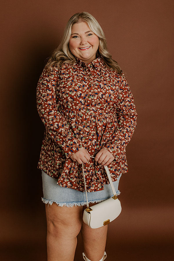 Dare To Dream Floral Button Up Curves Image - 1