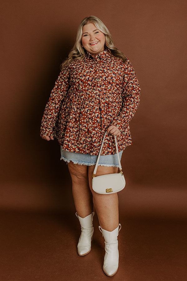 Dare To Dream Floral Button Up Curves Image - 2