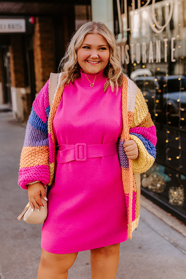 Fall Sunset Knit Cardigan Curves Image - 4