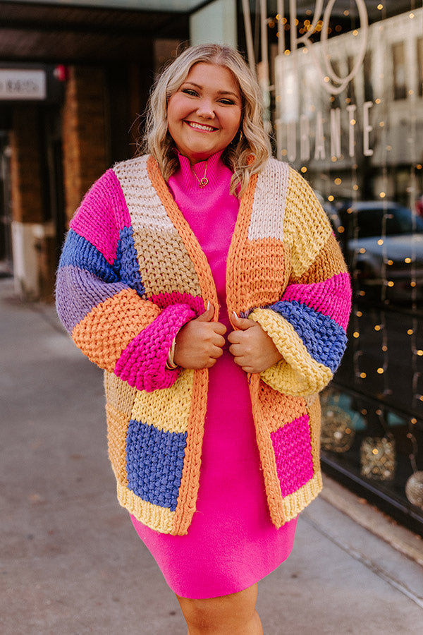 Fall Sunset Knit Cardigan Curves Image - 2