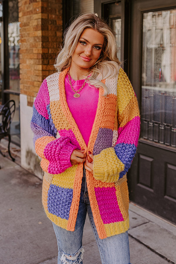 Fall Sunset Knit Cardigan Image - 3