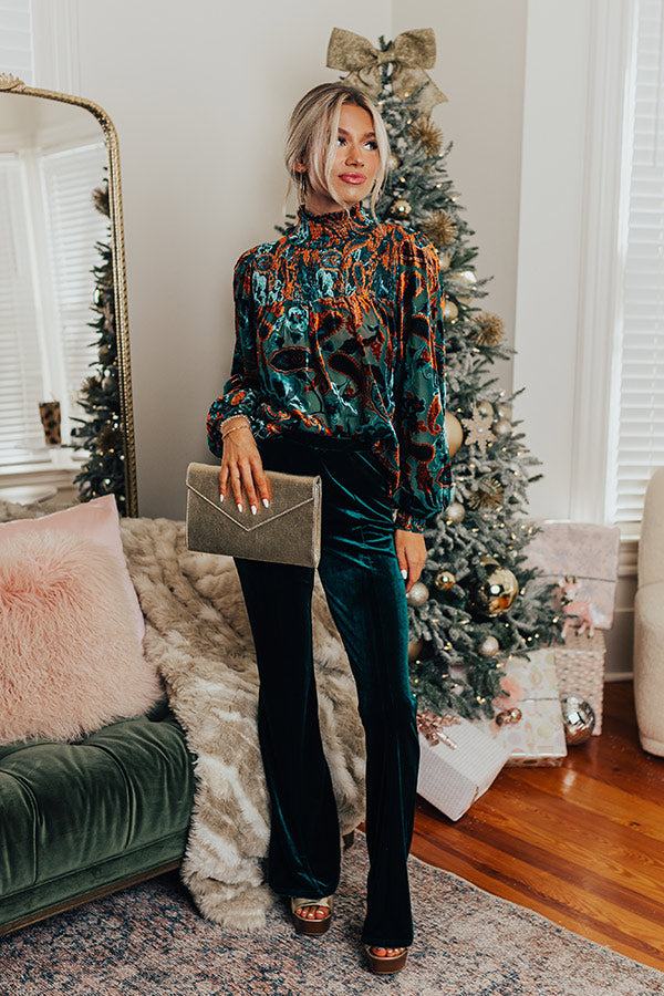 Glamour Galore High Waist Velvet Pants Image - 2