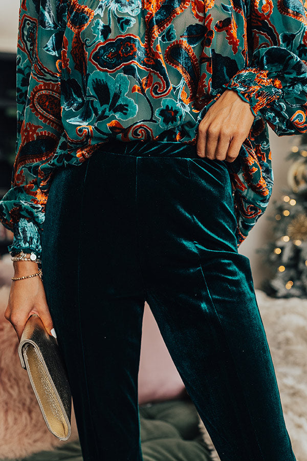 Glamour Galore High Waist Velvet Pants Image - 3