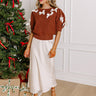 Sleek Sophistication Satin Skirt in Cream Image - 1