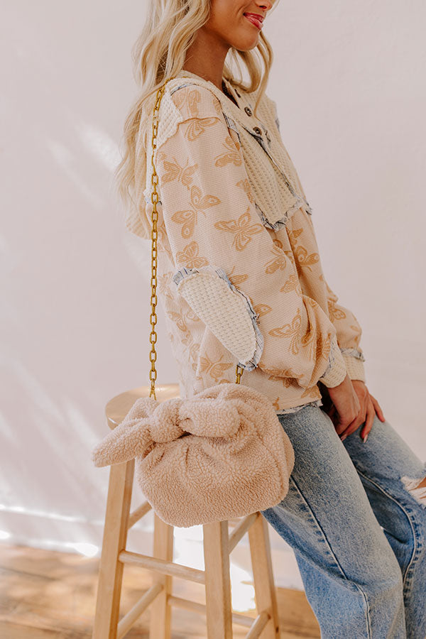 Confidence Is Everything Sherpa Purse In Iced Latte Image - 1