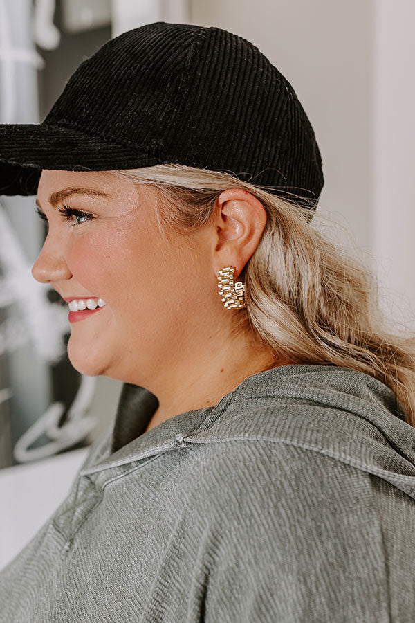 Stop Time Hoop Earrings Image - 1