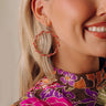 Meadow Melodies Hoop Earrings In Crimson Image - 1