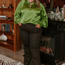 RISEN Ashley High Waist Coated Flare Curves Image - 1