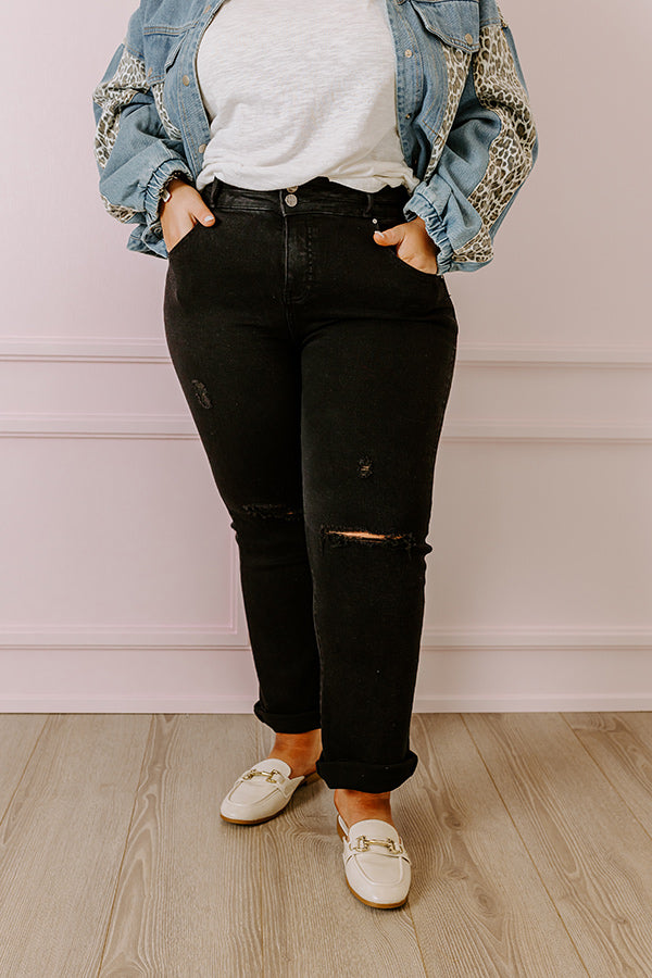 Risen The Edith High Waist Distressed Straight Leg Jean Curves Image - 1