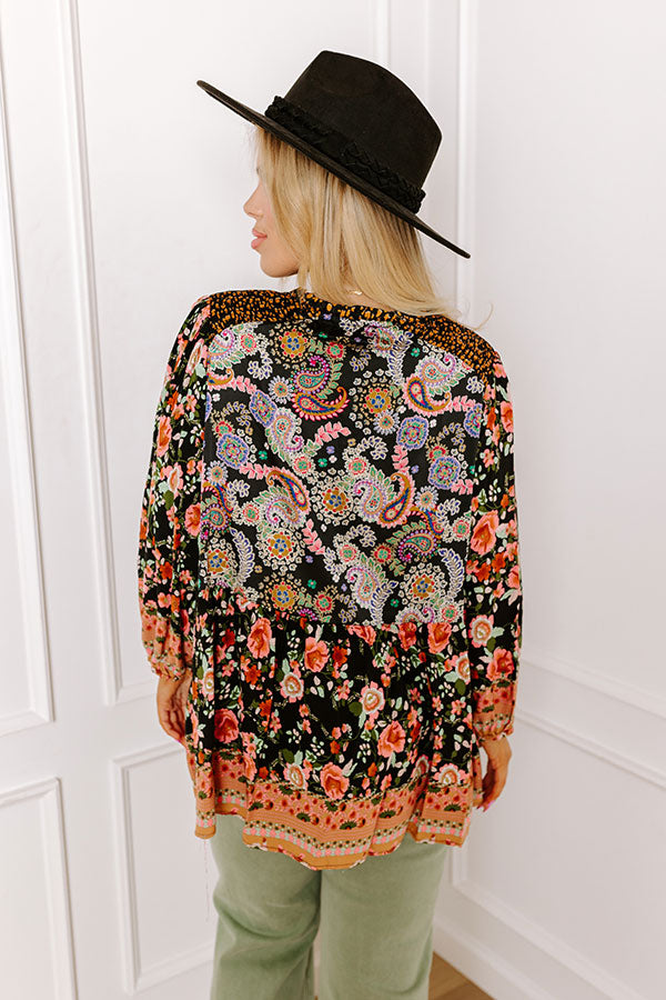 Amber Abundance Floral Top Curves Image - 5