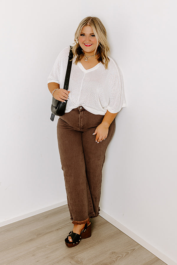 Risen Utopia High Waist Straight Leg Jean in Chocolate Curves Image - 1