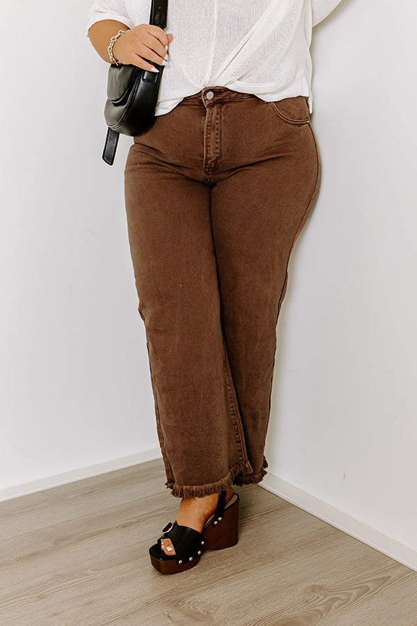 Risen Utopia High Waist Straight Leg Jean in Chocolate Curves Image - 5