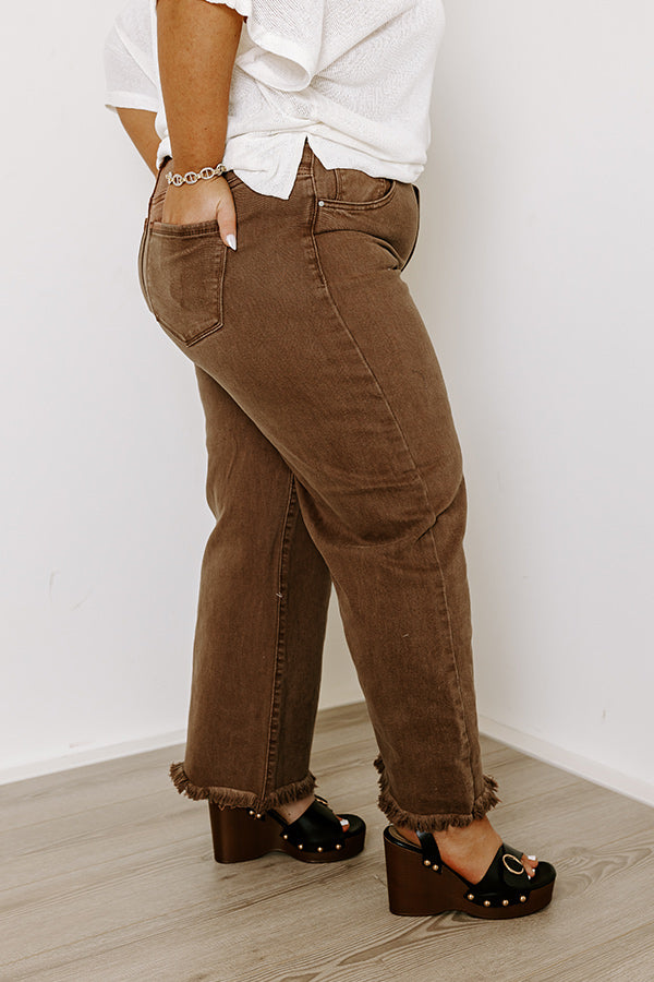 Risen Utopia High Waist Straight Leg Jean in Chocolate Curves Image - 4