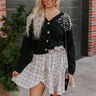 Late Night Gathering Embellished Cardigan In Black Image - 1
