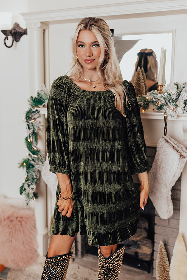 Waiting For You Velvet Dress Image - 4