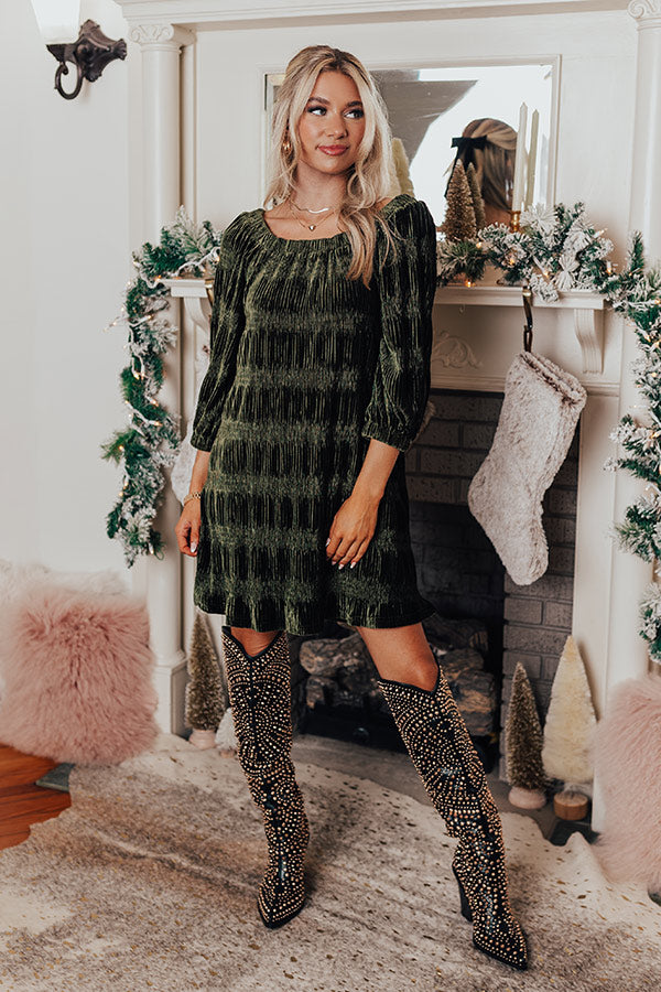 Waiting For You Velvet Dress Image - 3