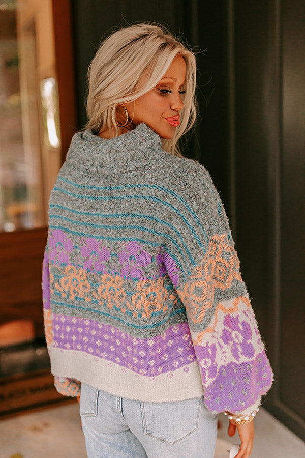 Autumn Brunch Knit Sweater in Airy Blue Image - 4