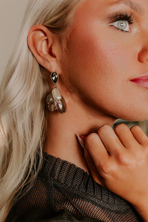 Runway Reverie Earrings In Grey Image - 1