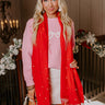 Escape To Comfort Embellished Scarf In Red Image - 1