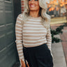 Effortless Elegance Embellished Top In Iced Latte Image - 1