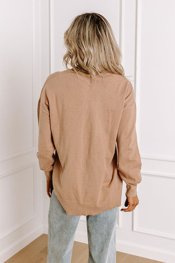 Sincerely Snuggly Sweater Top in Iced Mocha Image - 4