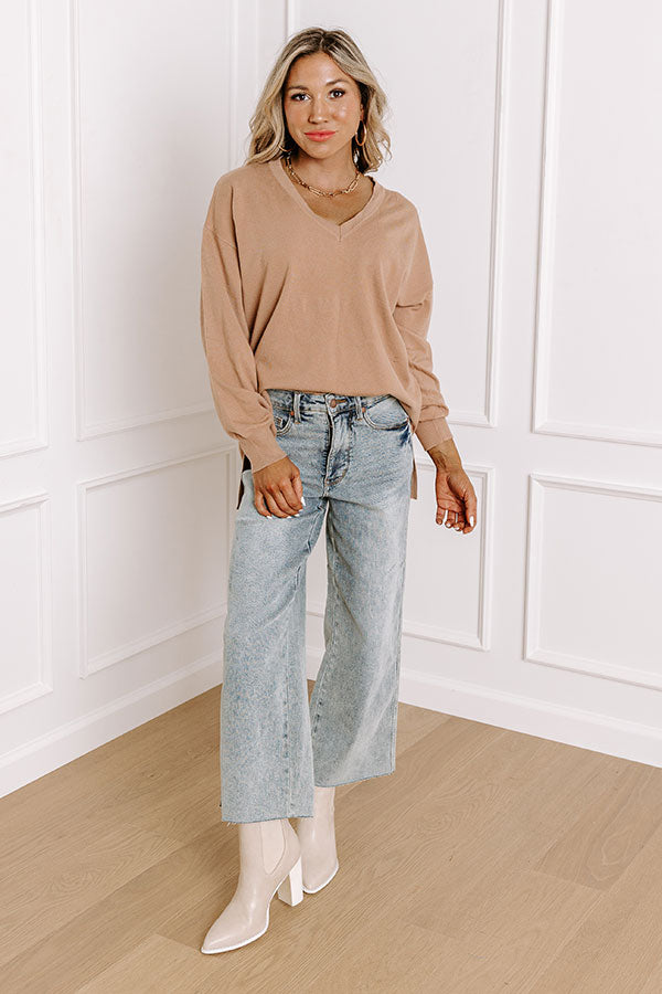 Sincerely Snuggly Sweater Top in Iced Mocha Image - 5