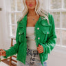 Passing Time Wool-Blend Tweed Jacket in Green Image - 1