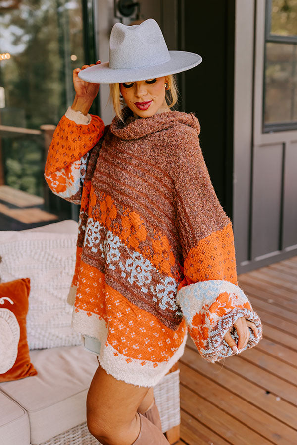 Autumn Brunch Knit Sweater in Cinnamon Curves Image - 4