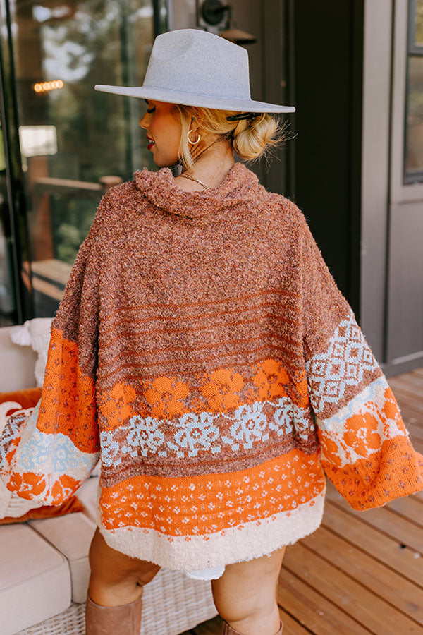 Autumn Brunch Knit Sweater in Cinnamon Curves Image - 5