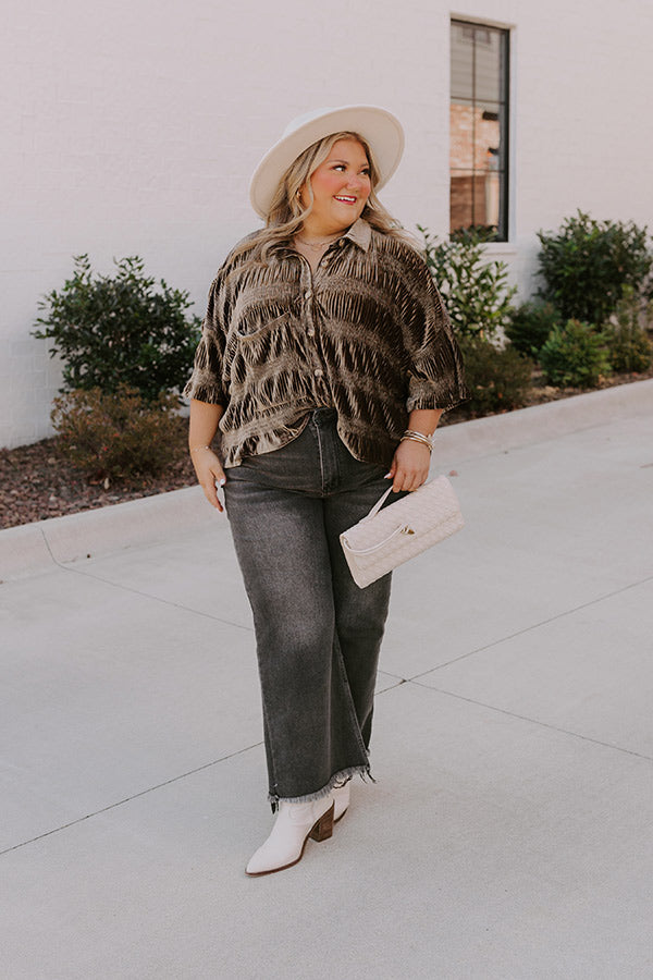 Roman Holiday Velvet Top In Martini Olive Curves Image - 1