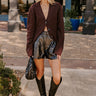 Opening Act High Waist Faux Leather Shorts In Black Image - 1