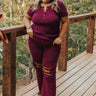 Risen The Eras High Waist Distressed Jean In Wine Curves Image - 1